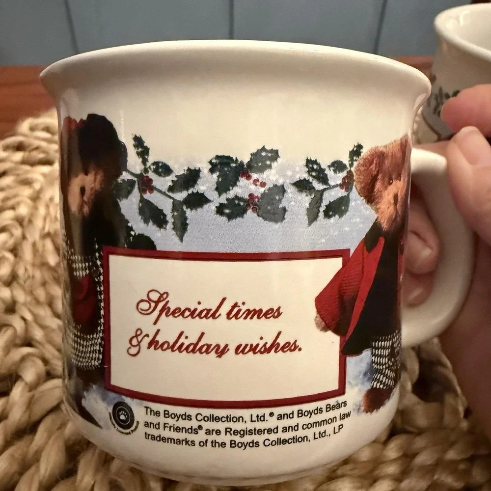 Boyds Bears Holiday Mugs Set of 2 – 